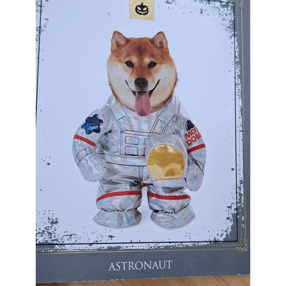 Spooky Night Astronaut Dog Costume NWT Size Medium